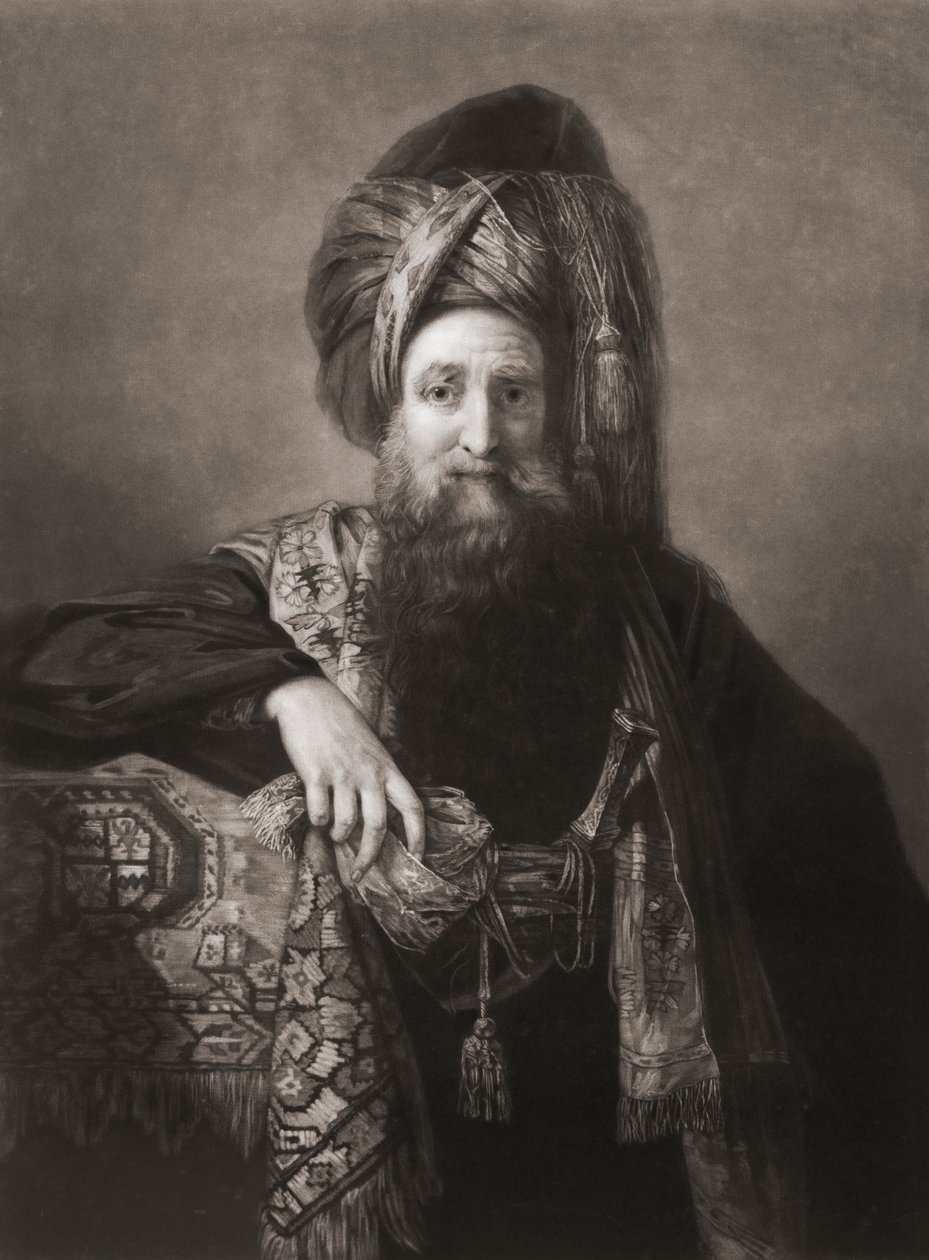 Edward Wortley Montagu. Portrait. (impression) - Matthew William (after) Peters