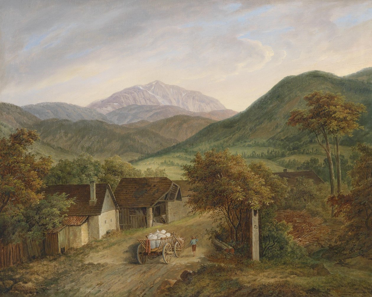Matthias Rudolf Toma Vue sur le Schneeberg 1860 - Matthias Rudolf Toma