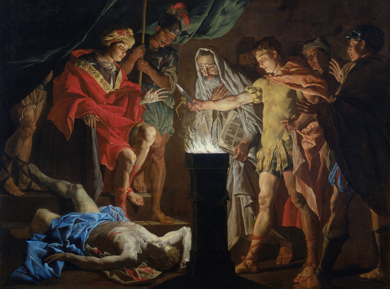 Mucius Scaevola en présence de Lars Porsenna - Matthias Stom