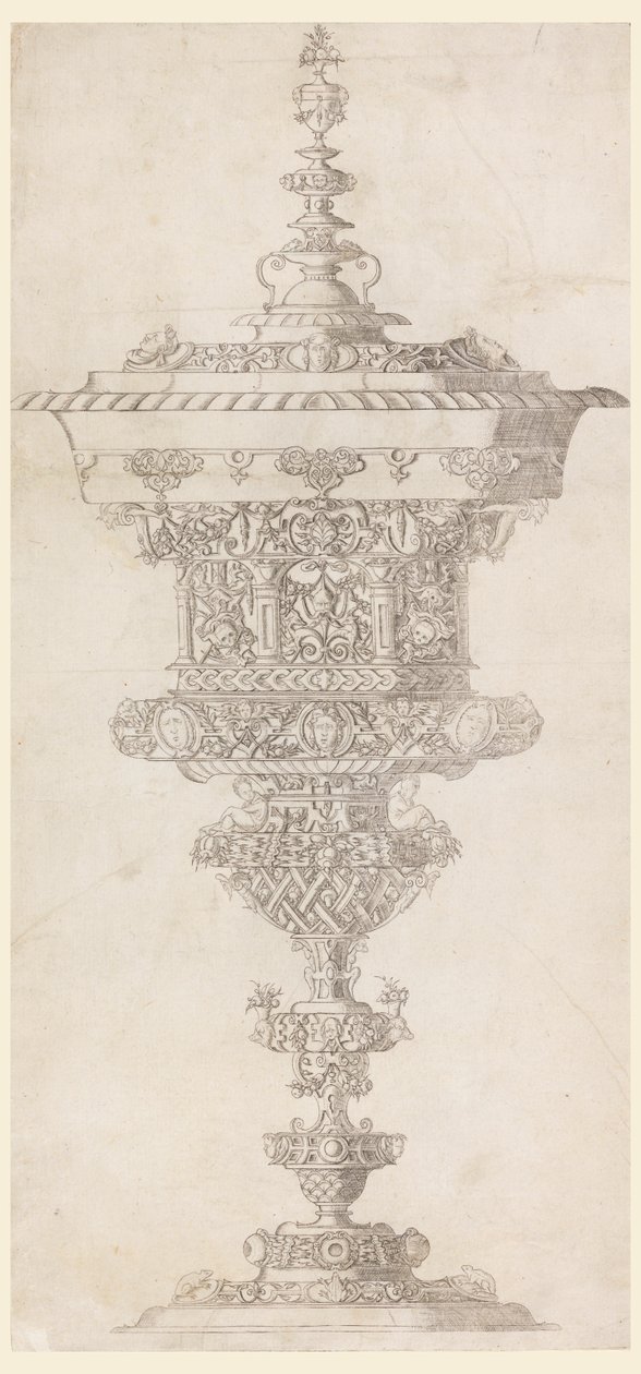 Coupe debout avec couvercle, de "Novum opus cratero graphicum..." - Matthias Zündt