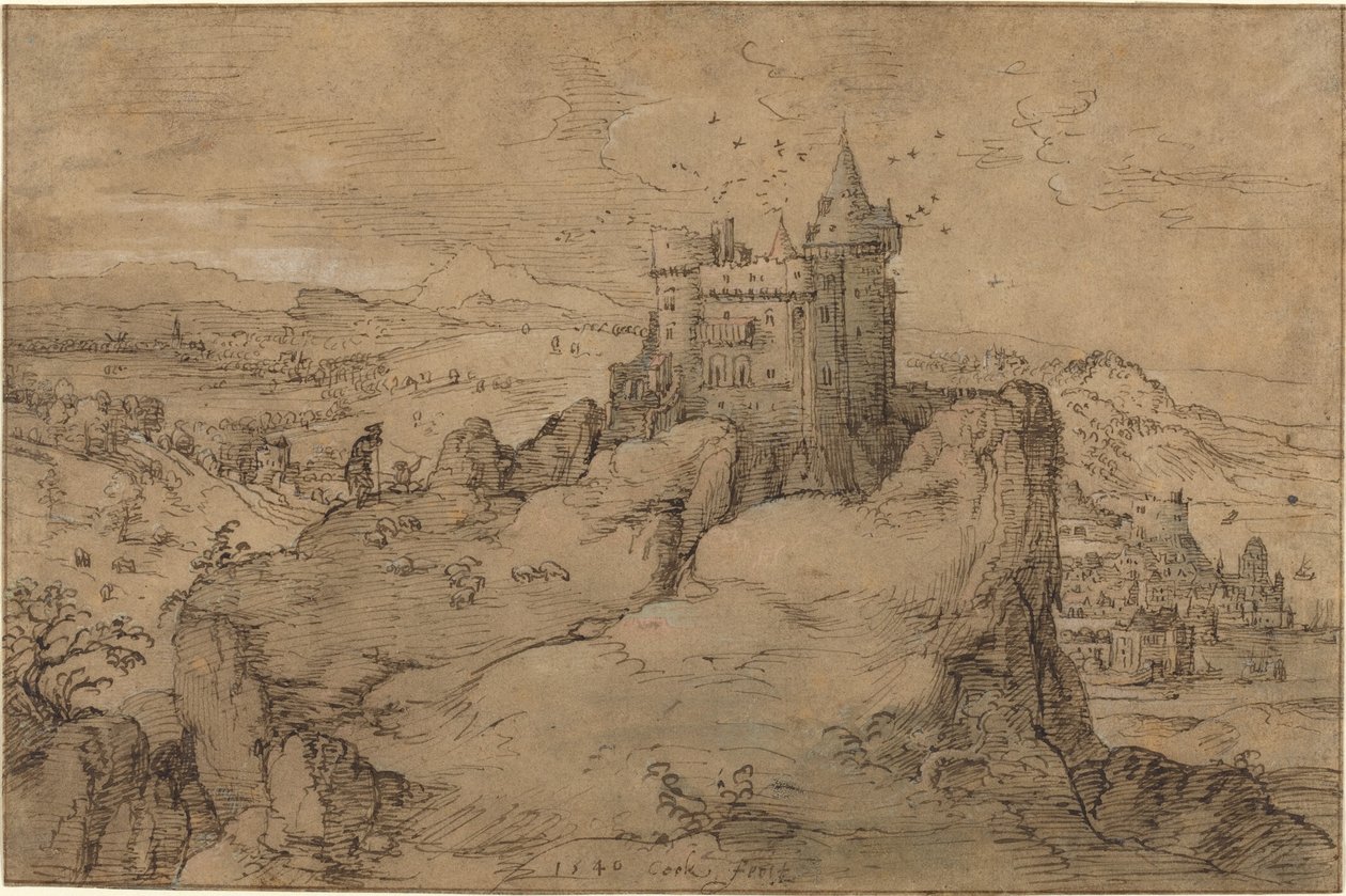Paysage avec château au-dessus d