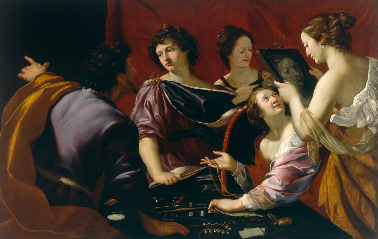 Tasso à la cour de Ferrare (ou Allégorie des cinq sens), (détail) - Mattia Preti
