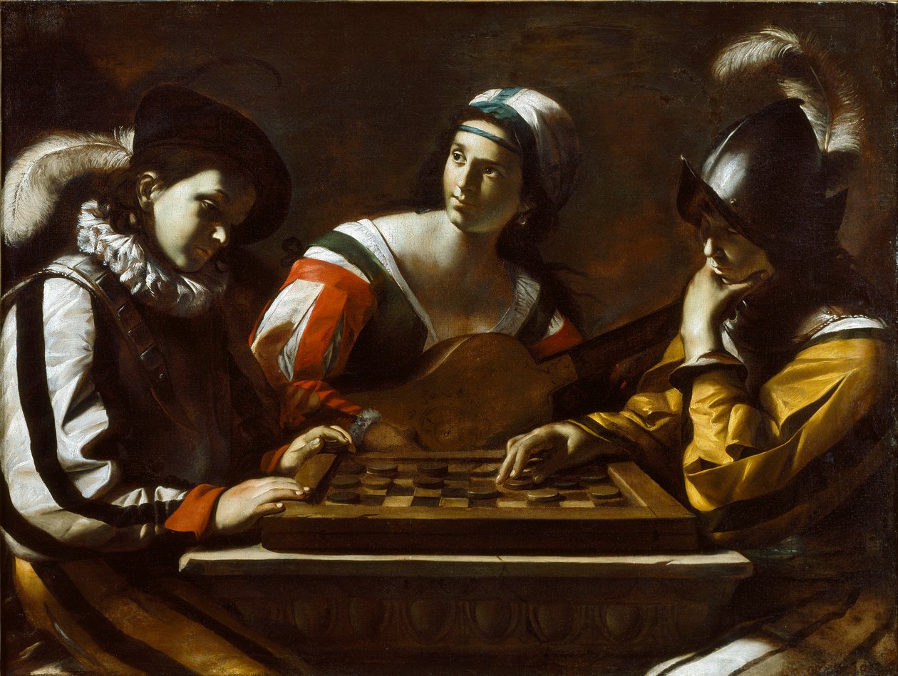 Le jeu de dames, années 1630 - Mattia Preti