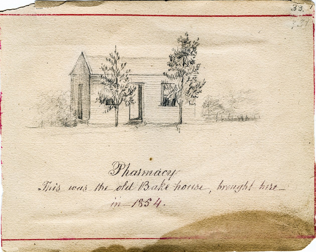 Pharmacie sur le terrain des Sœurs de la Providence de Saint Mary-of-the-Woods, Indiana - Maurice Schnell