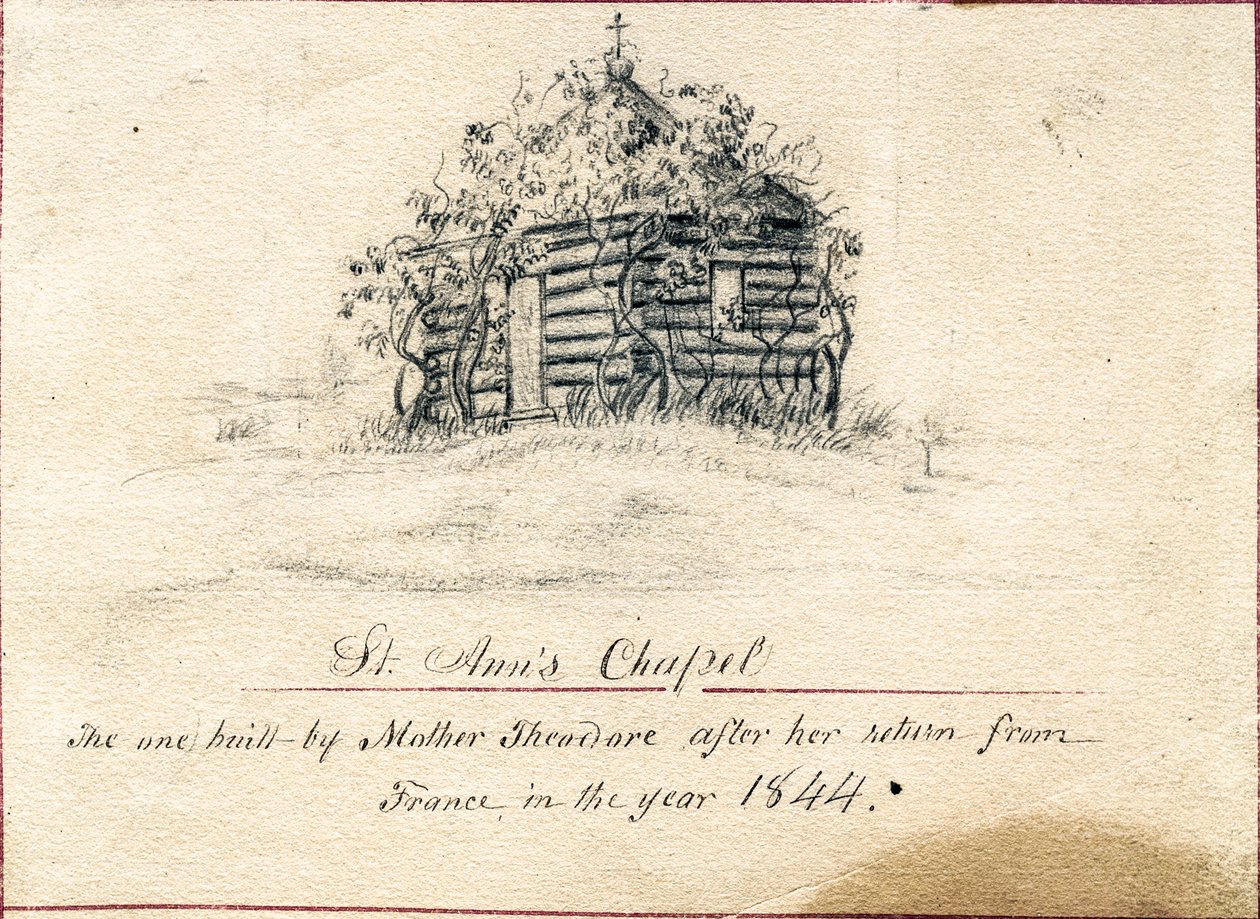 La première chapelle Sainte-Anne sur le terrain des Sœurs de la Providence de Saint Mary-of-the-Woods - Maurice Schnell