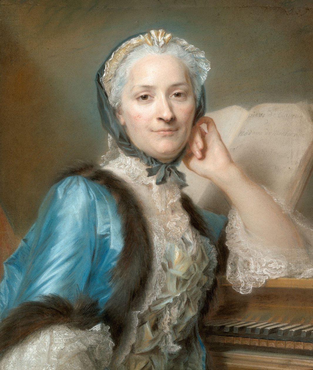Portrait of Madame Anne-Jeanne Cassanéa de Mondonville, née Boucon (1708-1780) - Maurice-Quentin de La Tour