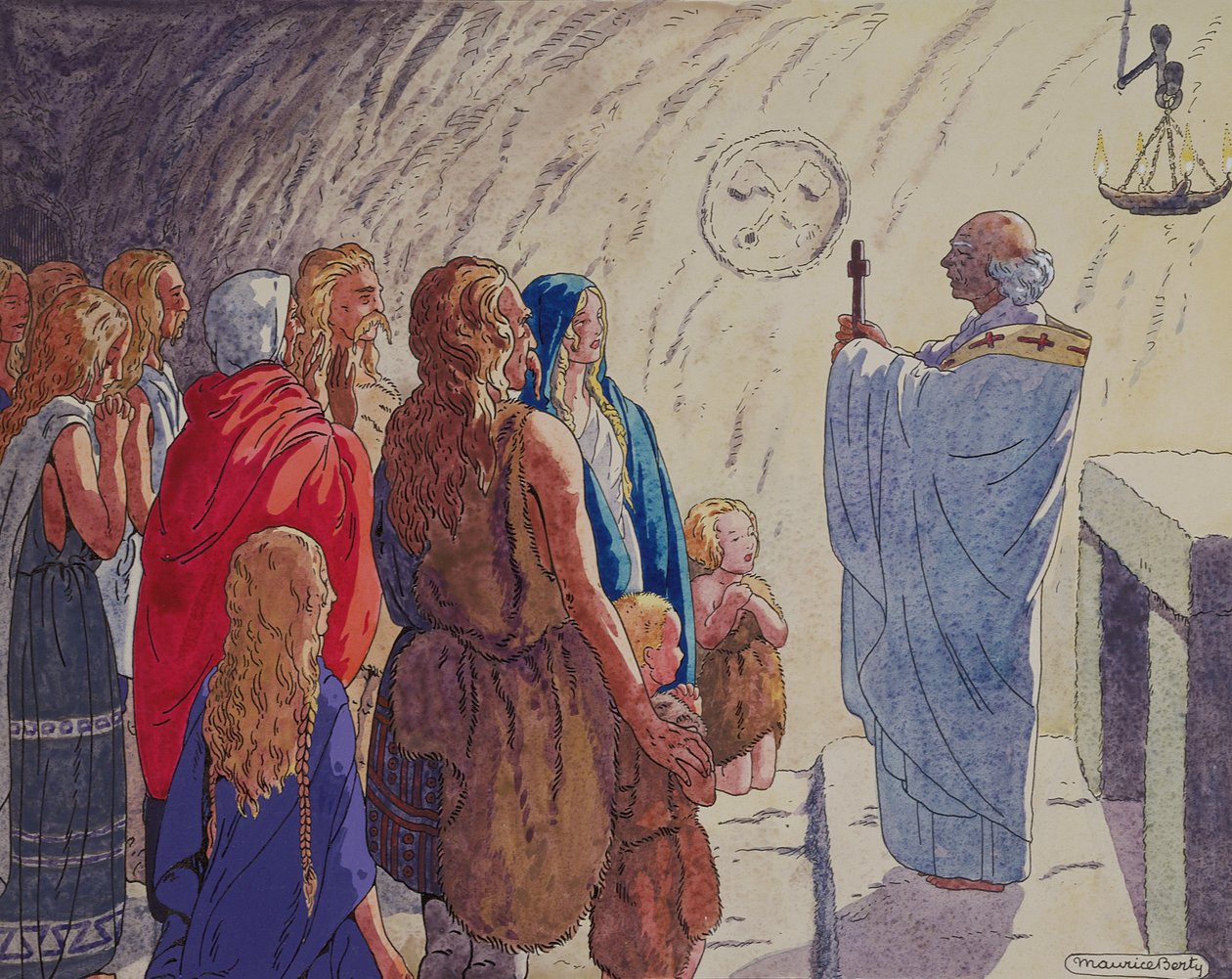 Conversion religieuse des Gaulois, c.1920-29 - Maurice Berty
