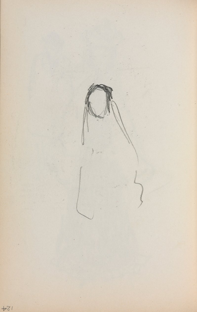 Carnet de croquis italien : Figure page 124, 1898-1899 - Maurice Brazil Prendergast