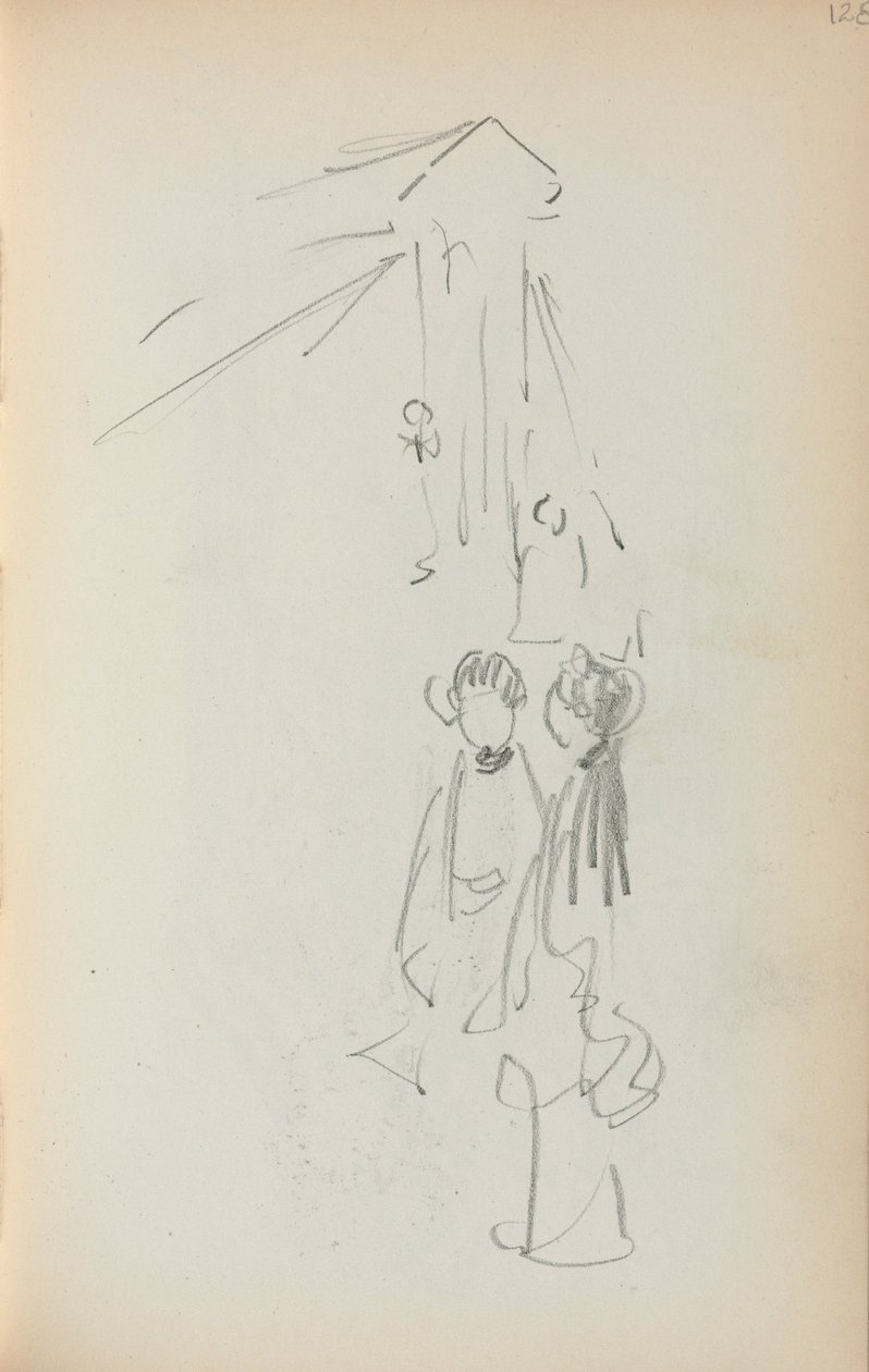 Carnet de croquis italien : Figures page 128, 1898-1899 - Maurice Brazil Prendergast