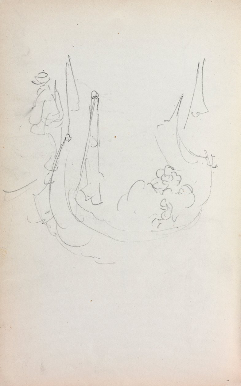 Carnet de croquis italien : Gondole page 35 - Maurice Brazil Prendergast