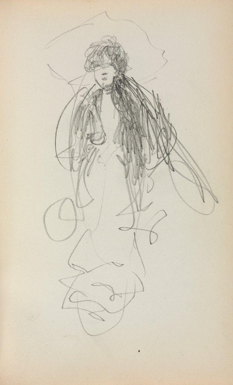 Carnet de croquis italien : Femme debout, page 219, 1898-1899 - Maurice Brazil Prendergast