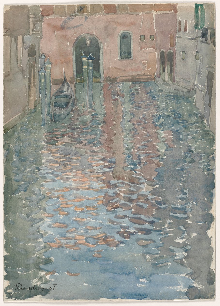 Canaux vénitiens, vers 1898 (aquarelle) - Maurice Brazil Prendergast