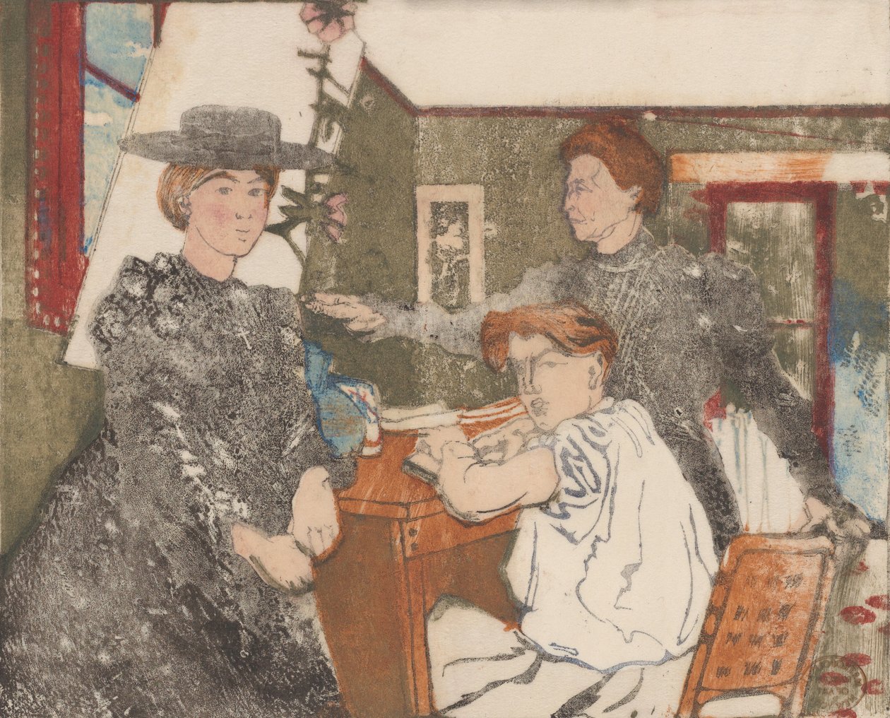 La Famille du graveur, 1898 - Maurice Delcourt