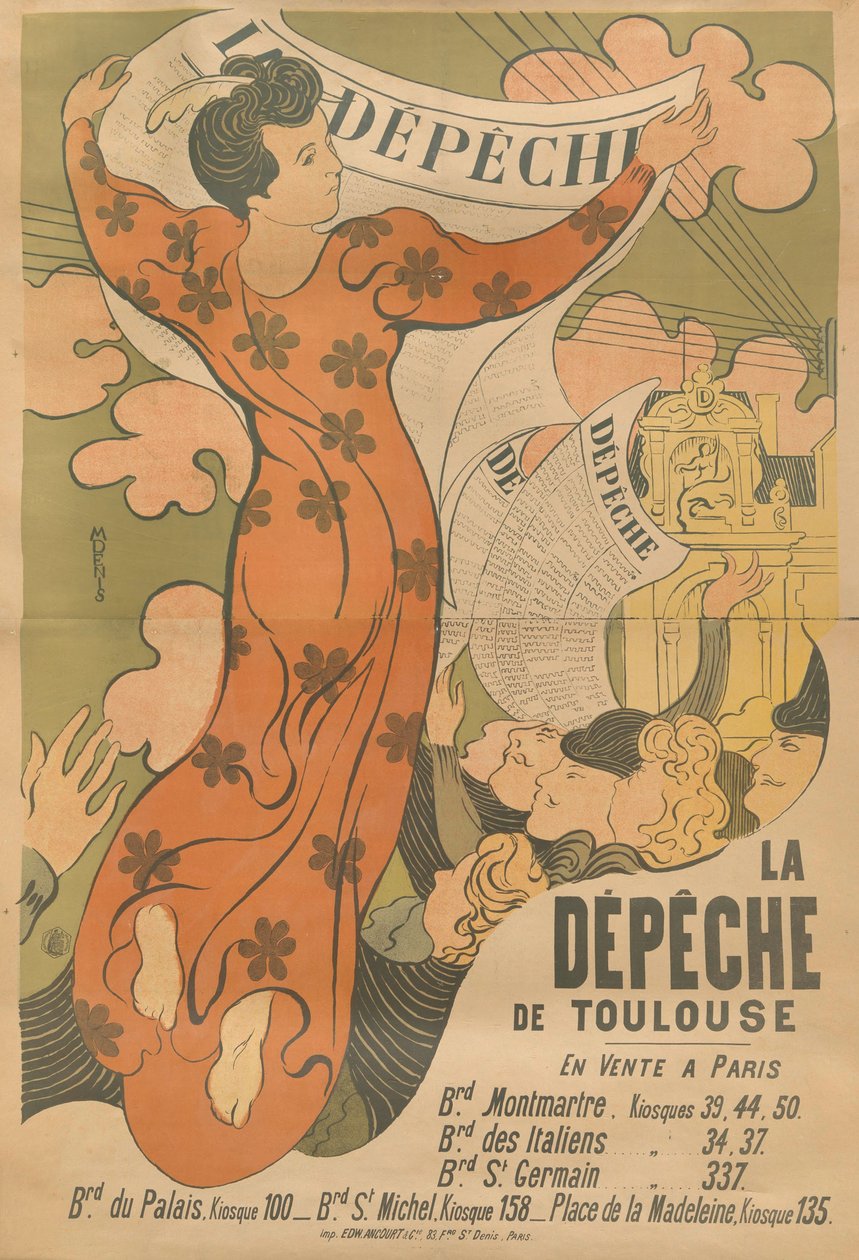 Affiche pour le journal La Dépêche de Toulouse, 1892 - Maurice Denis