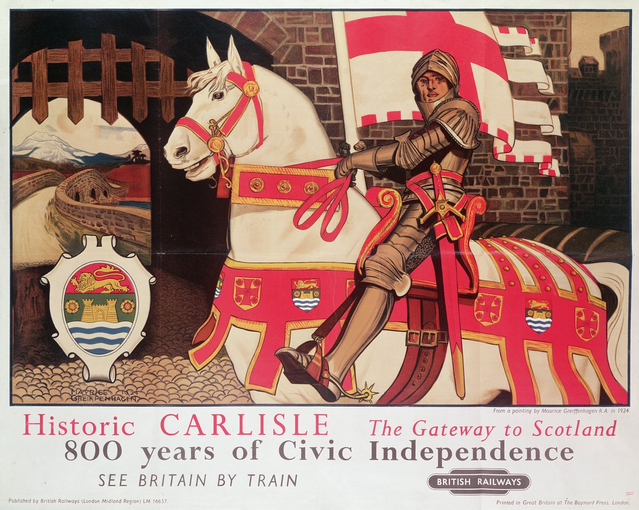 Affiche des chemins de fer britanniques faisant la publicité de 