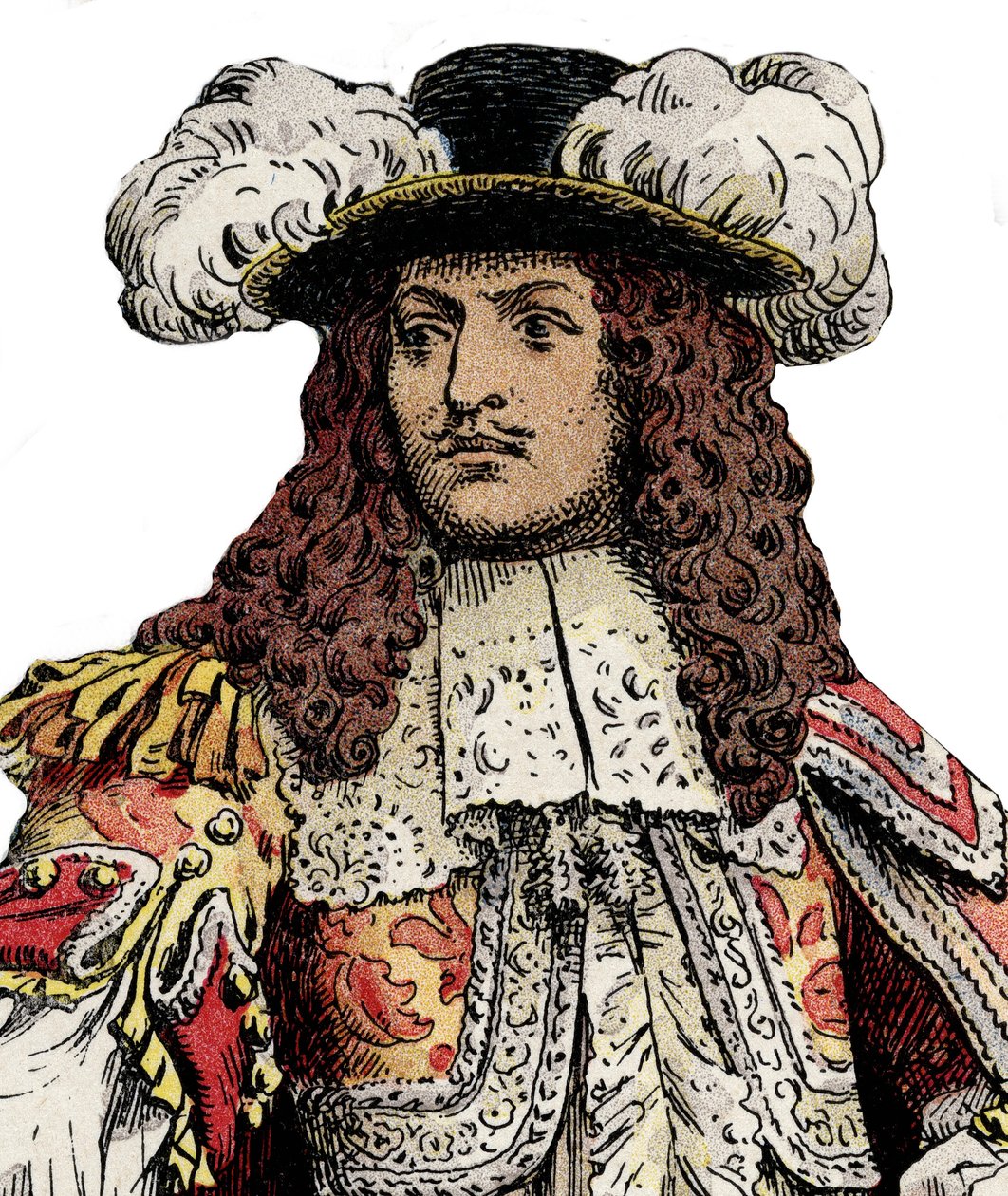 Roi de France Louis XIV - Chromotypographie dans « Le Roy Soleil » (Louis XIV) par Gustave Toutwelve, Illustration de Maurice Leloir (1853-1940) - Maurice Leloir