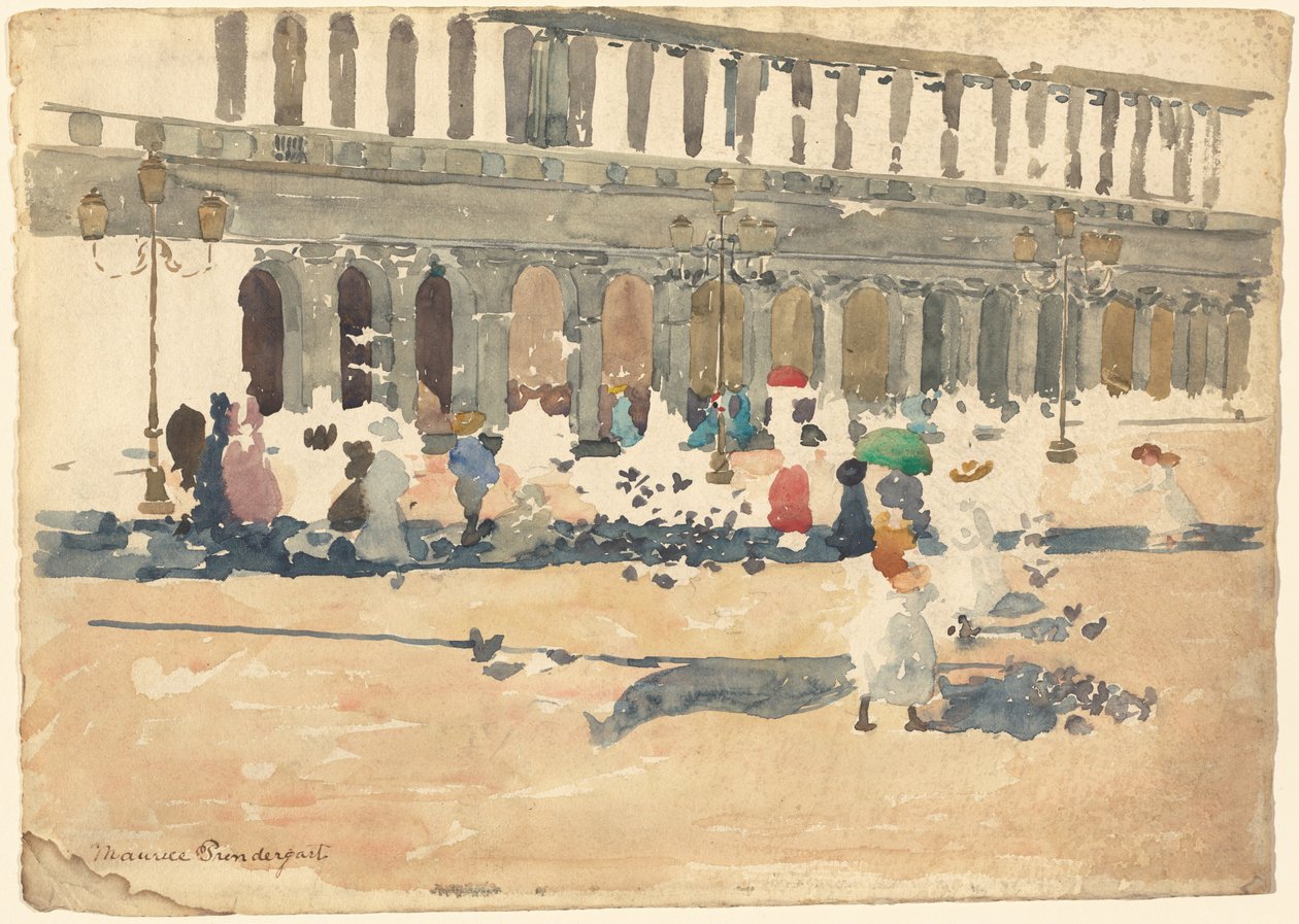 Caffè Florian à Venise - Maurice Prendergast