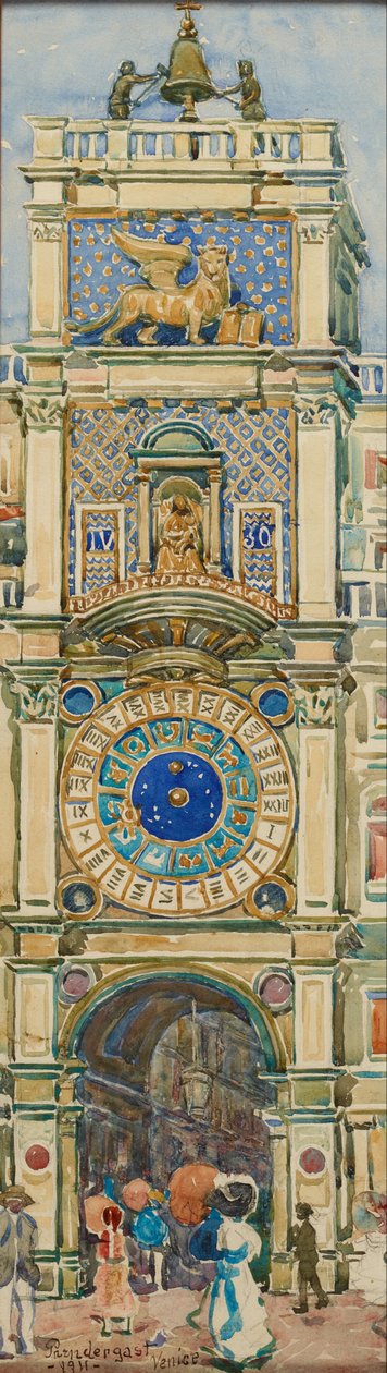 Uhrturm, Markusplatz, Venedig - Maurice Prendergast