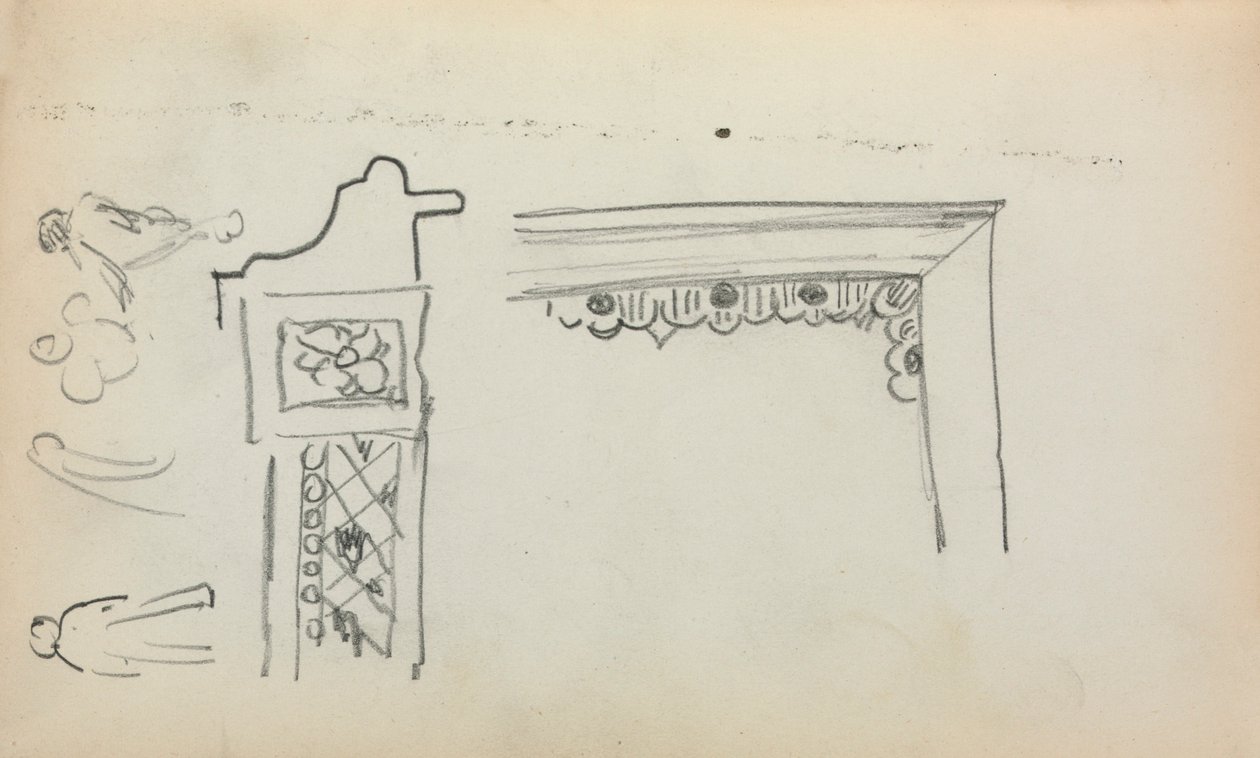 Carnet de croquis italien : Détails et figures architecturales (page 199) - Maurice Prendergast