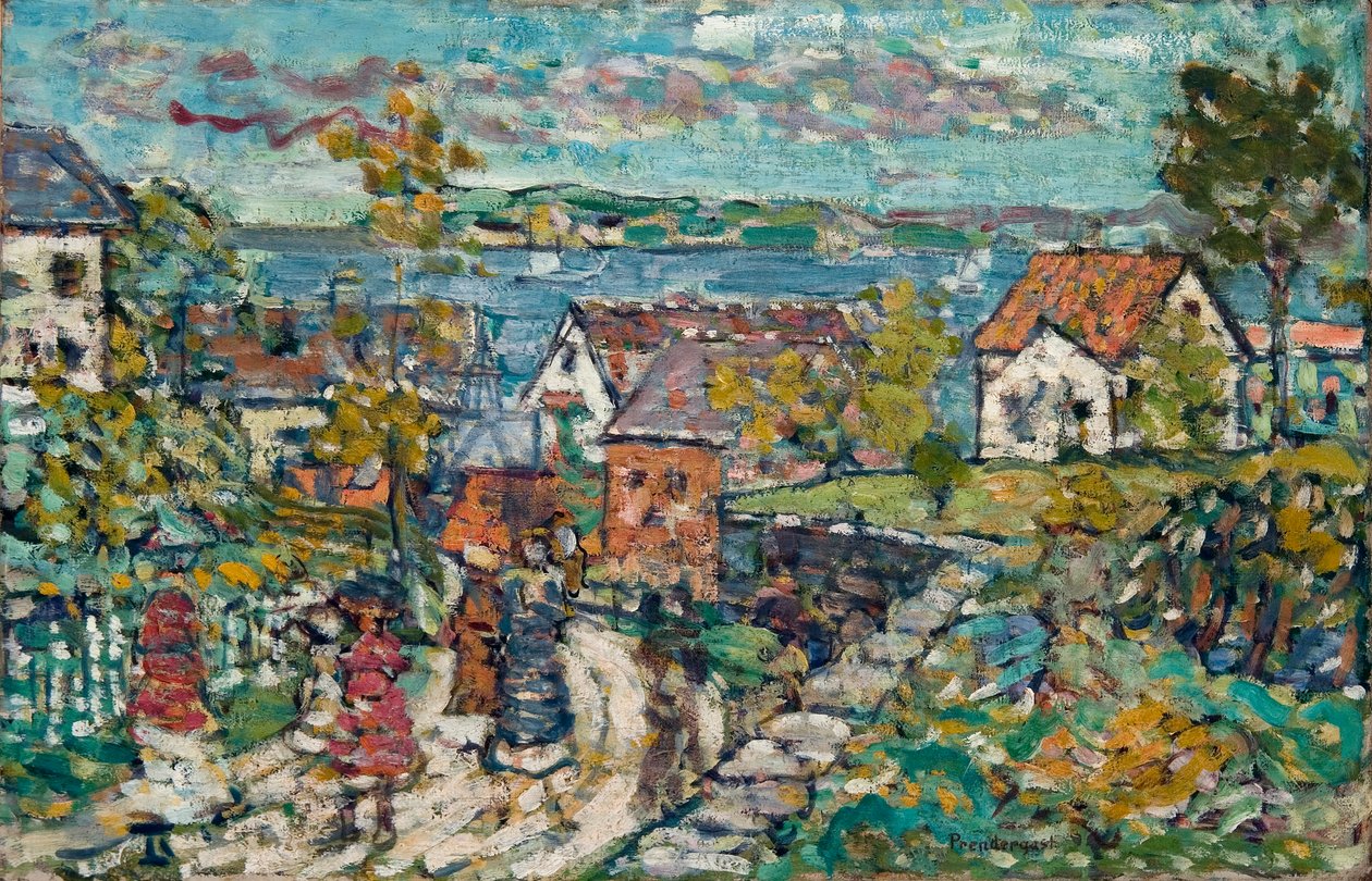 Paysage (Route et ville) - Maurice Prendergast