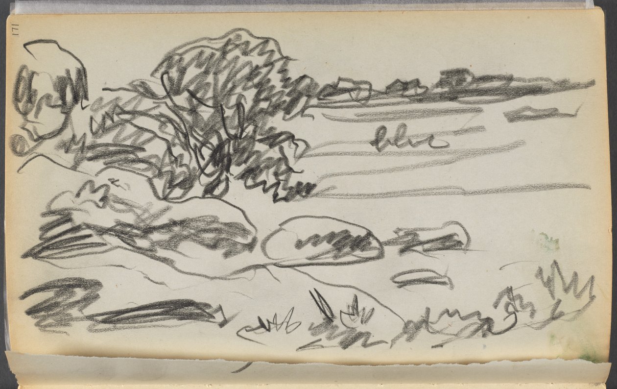Sketchbook- The Granite Shore Hotel, Rockport, page 171 : Paysage - Maurice Prendergast
