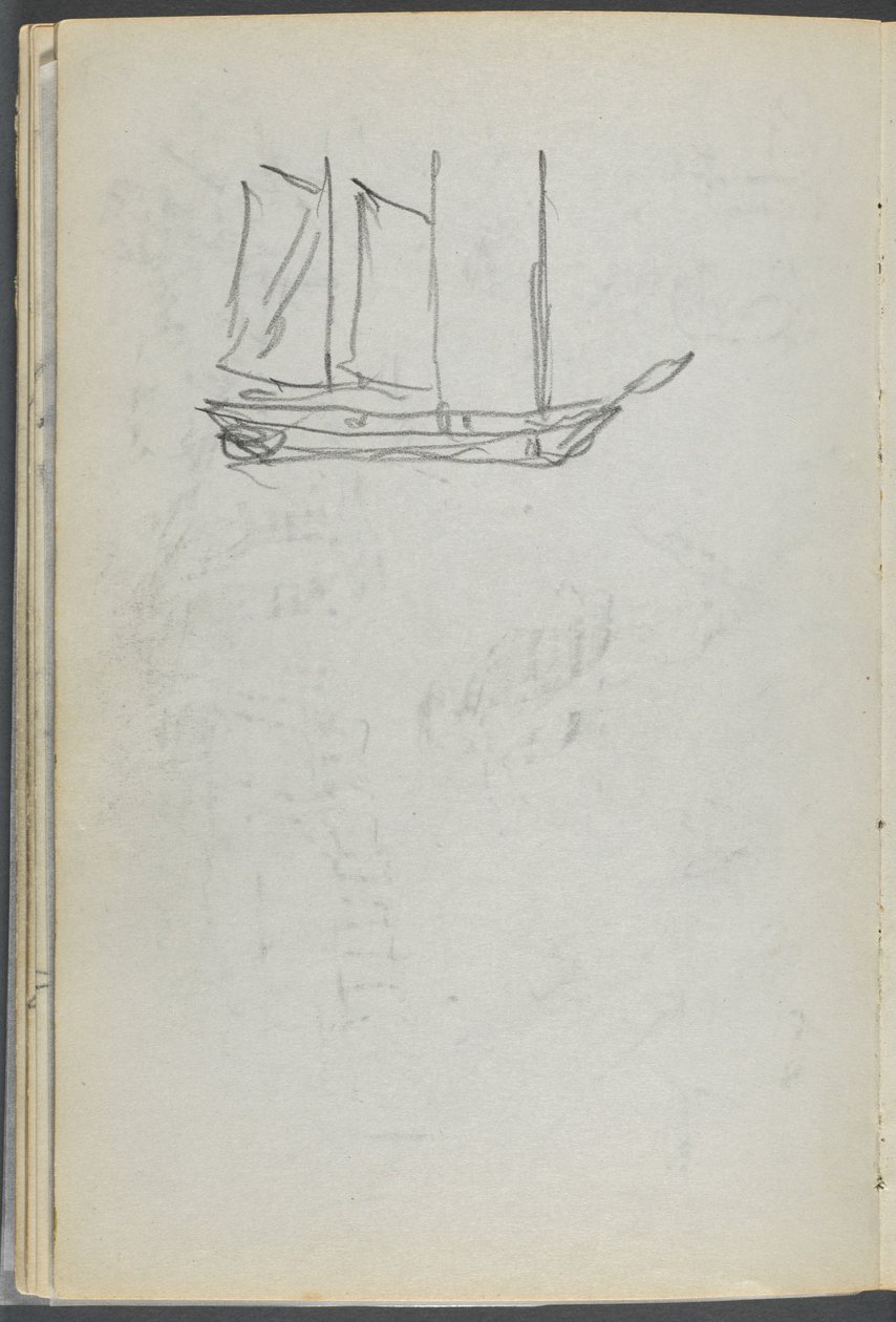Sketchbook, The Dells, N° 127, page 106 : Voilier - Maurice Prendergast