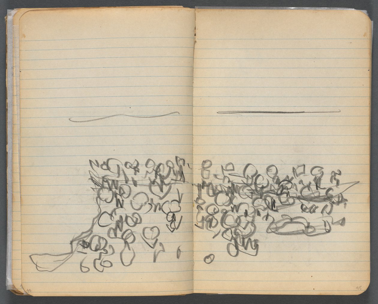 Sketchbook, page 044  45 : Vue de la plage - Maurice Prendergast