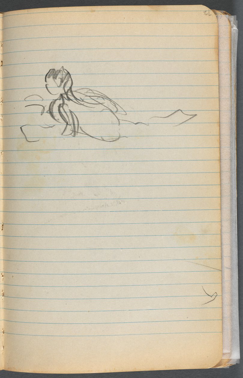 Carnet de croquis, page 072 : Figure de natation - Maurice Prendergast