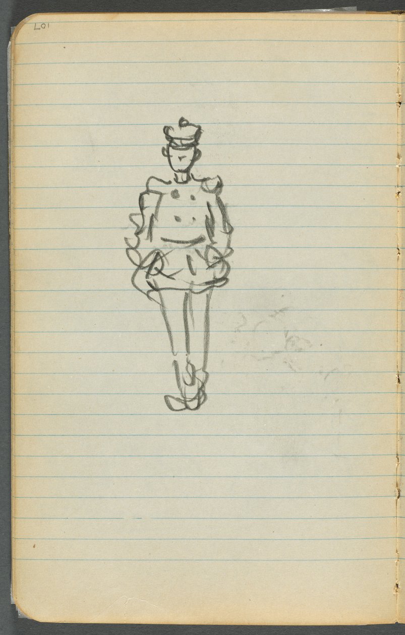 Carnet de croquis, page 107 : Sailor - Maurice Prendergast