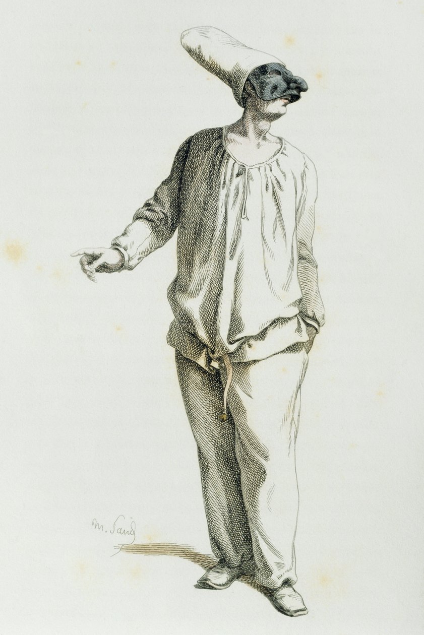 Pulcinella en 1800, par Maurice Sand (1823-1889) - Maurice Sand
