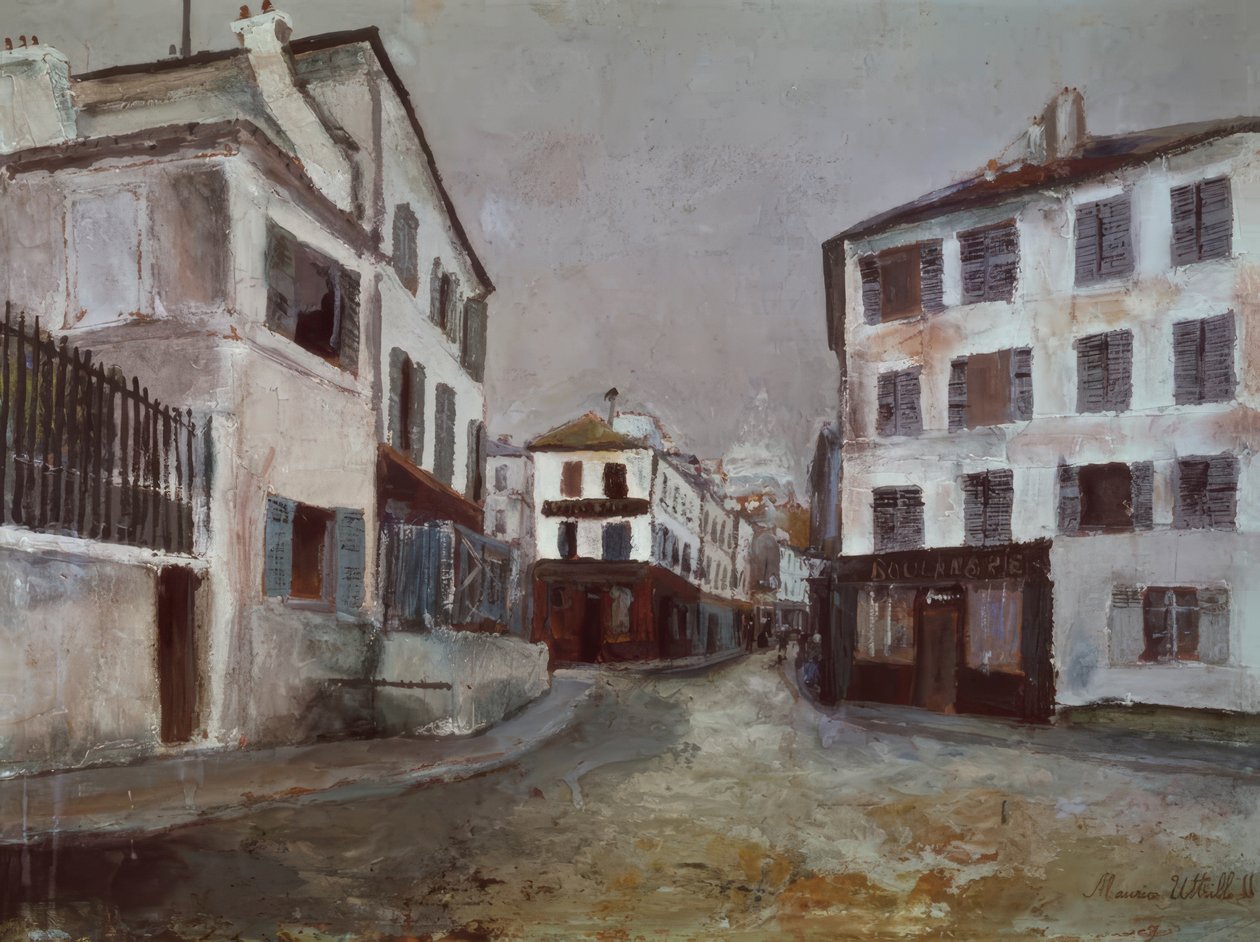La rue Norvins - Maurice Utrillo