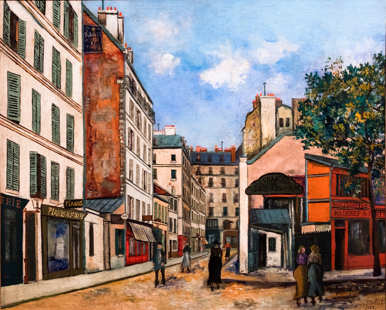 Rue Bayen à Paris, vers 1915 (huile sur toile) - Maurice Utrillo