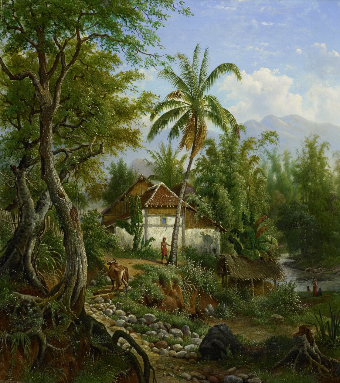 Paysage dans les Indes orientales néerlandaises - Maurits van den Kerkhoff