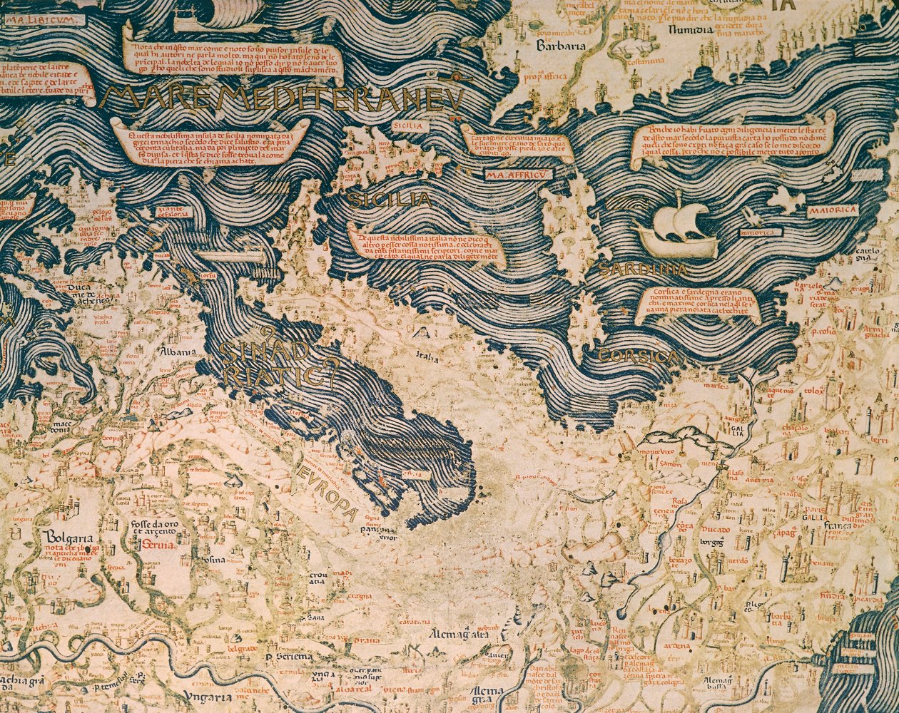 Carte du monde par le moine camaldule Fra Mauro - Mauro Fra