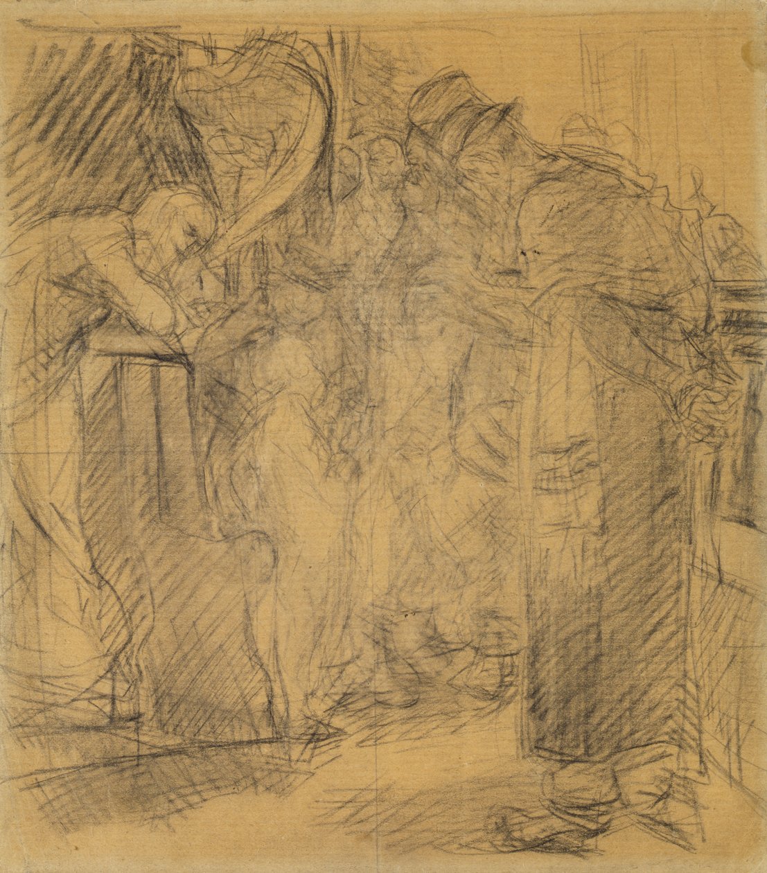 Esquisse de composition pour Christ dans le Temple - Max Liebermann