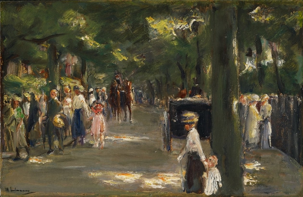 La Grande rue du lac à Wannsee avec promeneurs - Max Liebermann