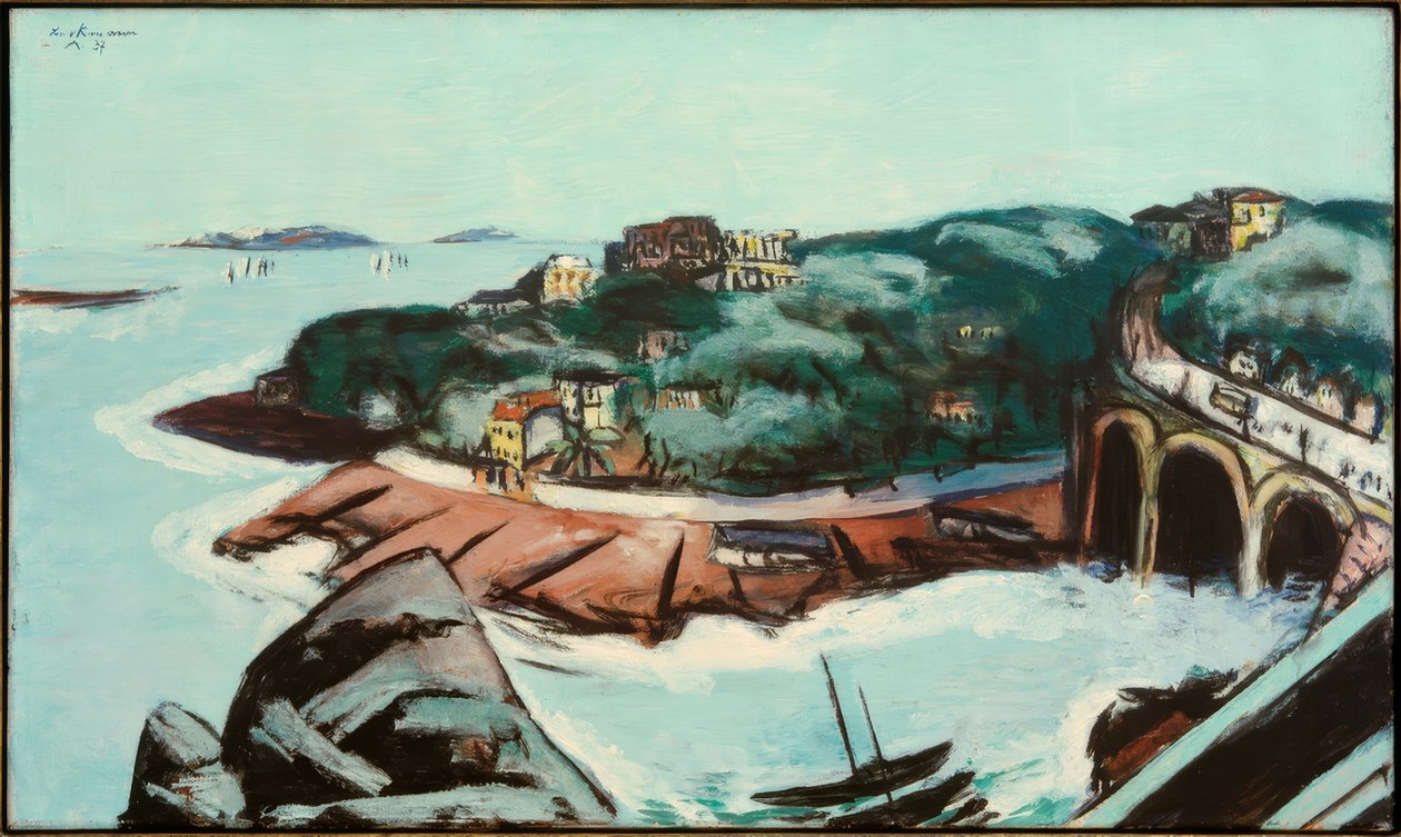 Vue sur les faubourgs au bord de la mer près de Marseille - Max Beckmann