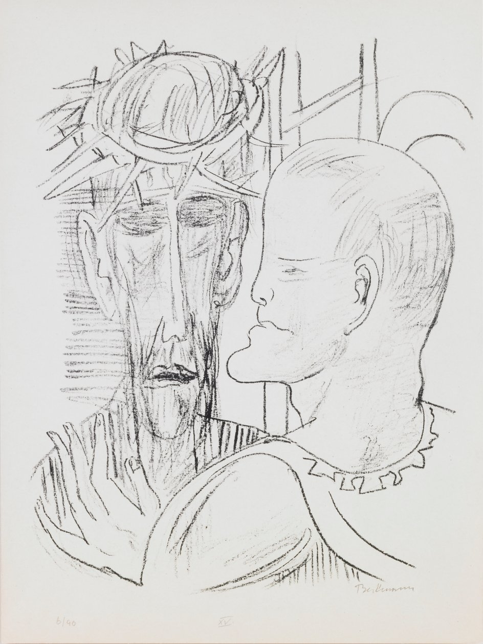 Christ et Pilate, planche 15 du portfolio « Jour et Rêve » - Max Beckmann