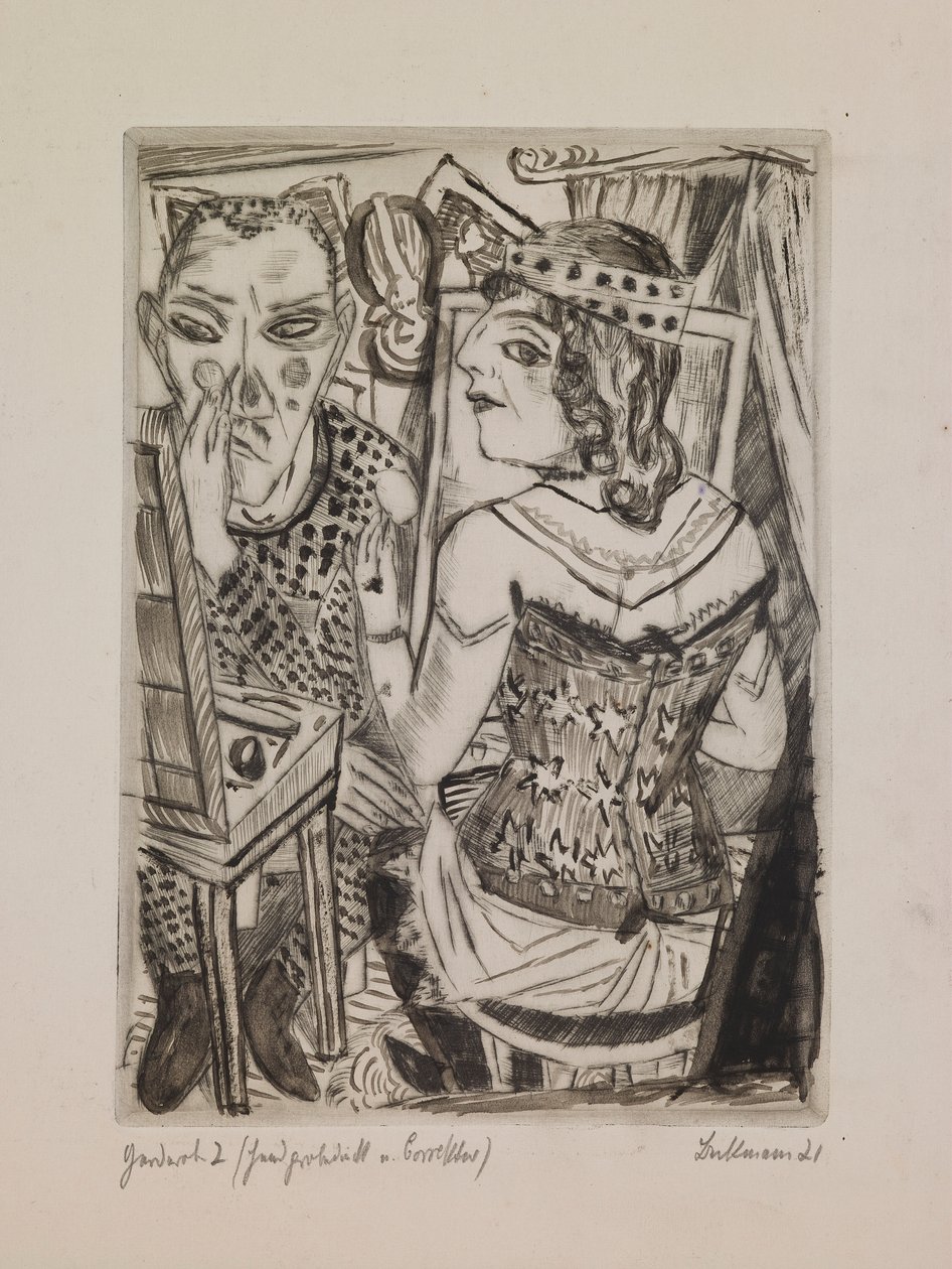 Salle de bain, plaque 2 du portfolio « La Foire annuelle » - Max Beckmann