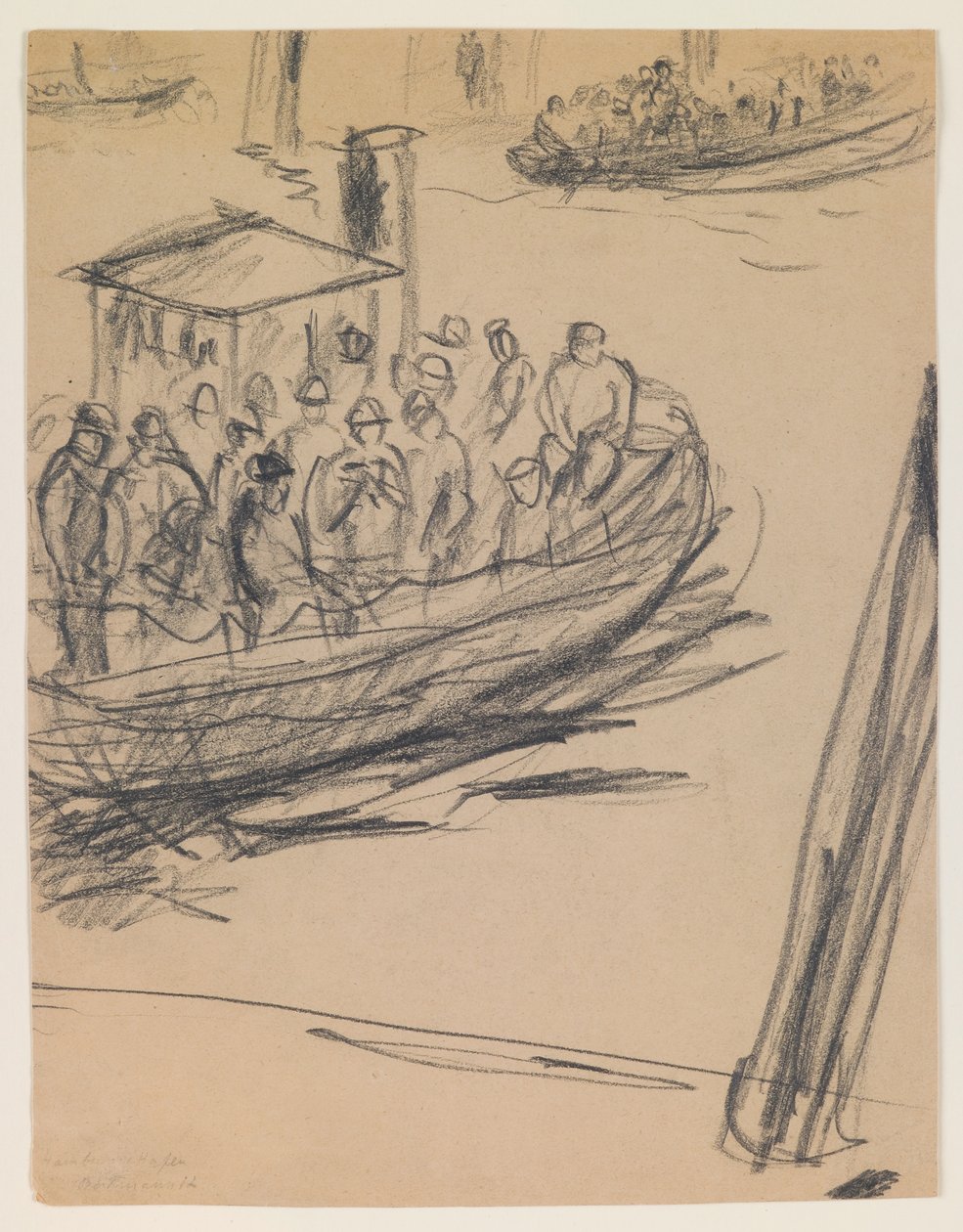 Longboat avec les dockers - Max Beckmann