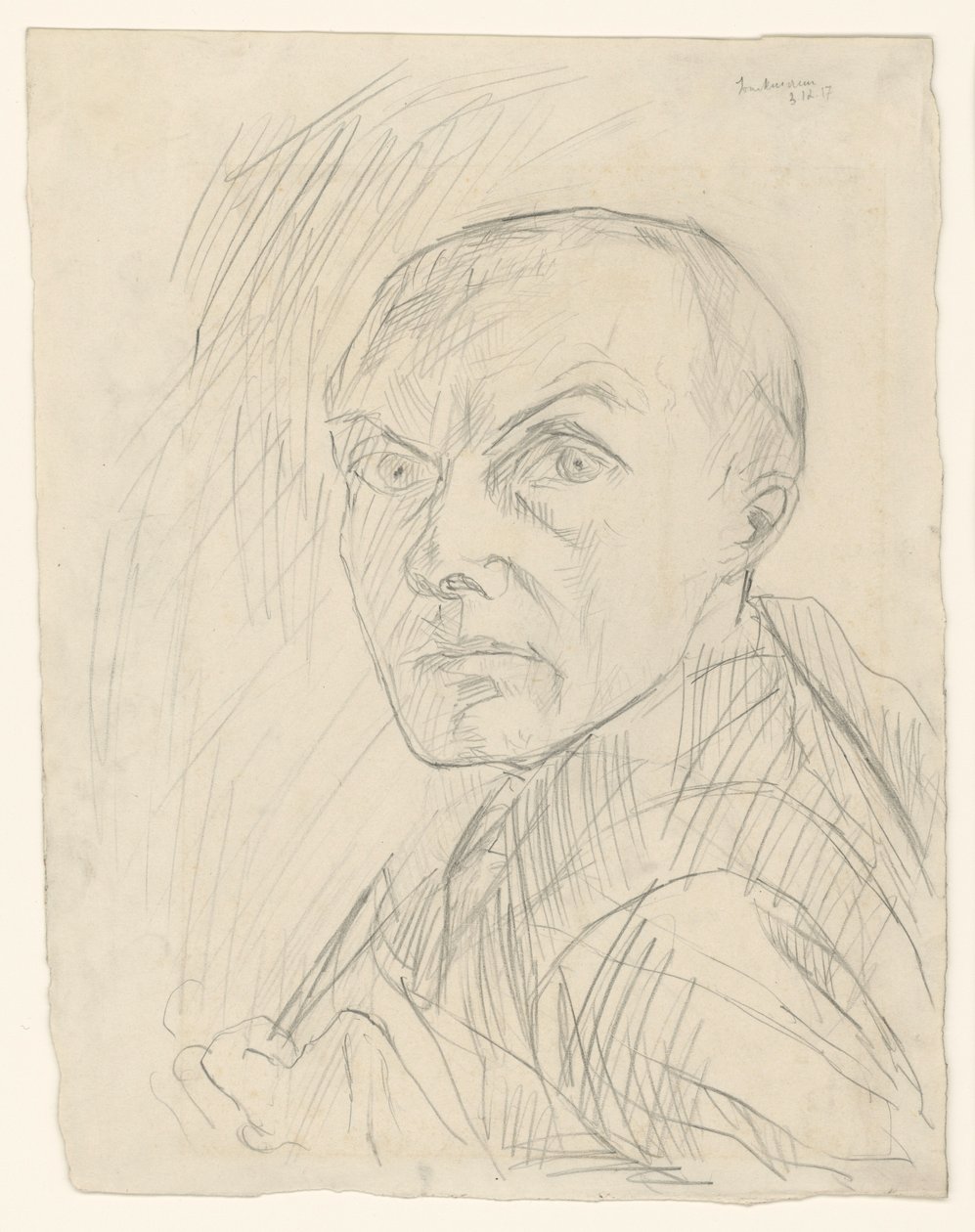 Autoportrait de profil gauche - Max Beckmann