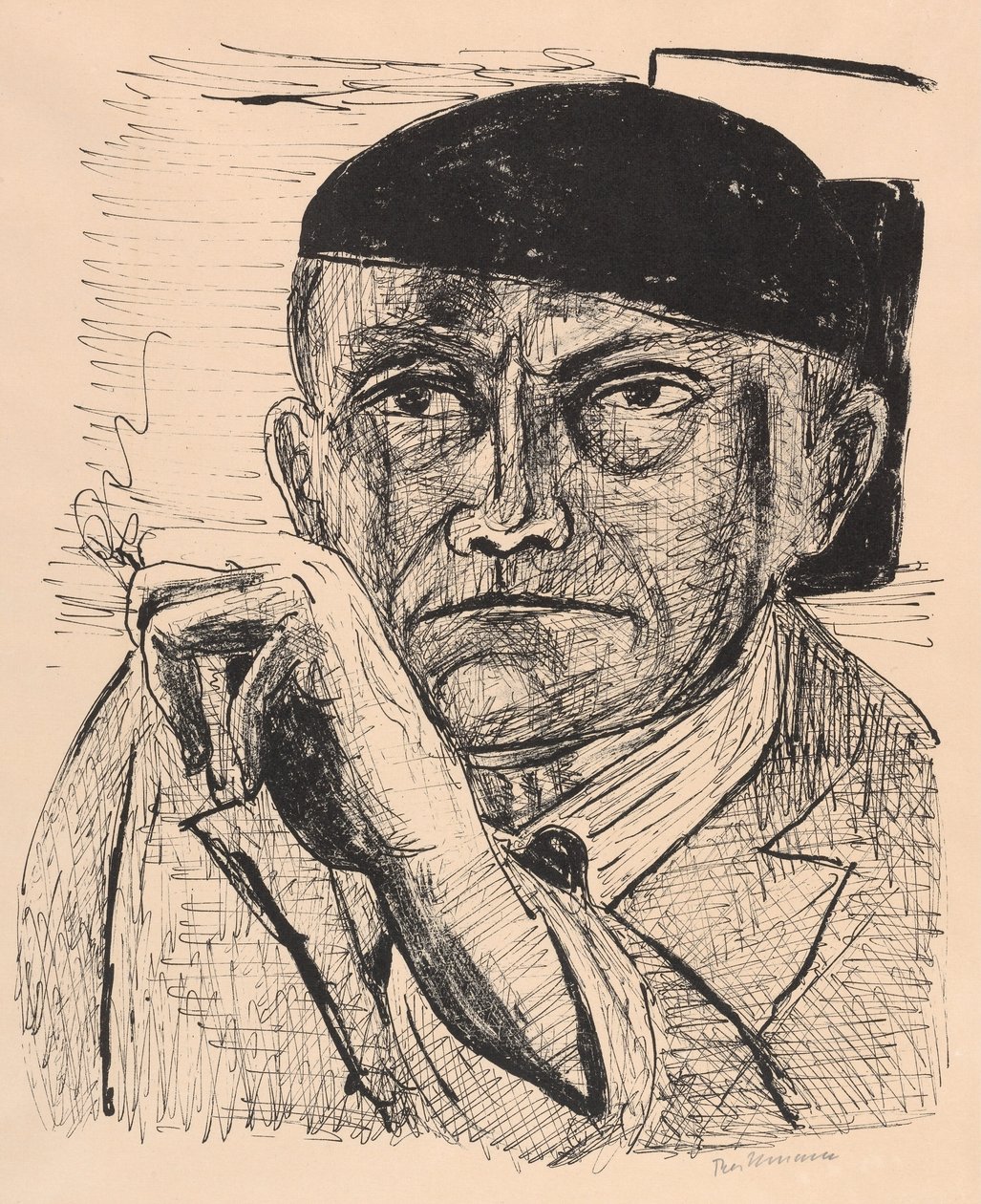 Autoportrait (Selbstbildnis) - Max Beckmann