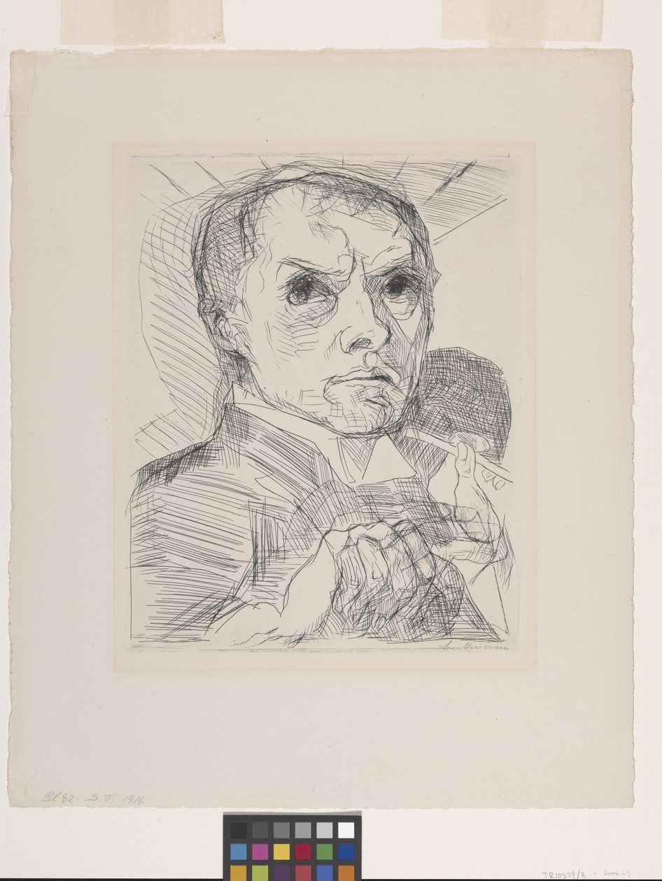 Autoportrait avec stylet (Selbstbildnis Mit Griffel) - Max Beckmann