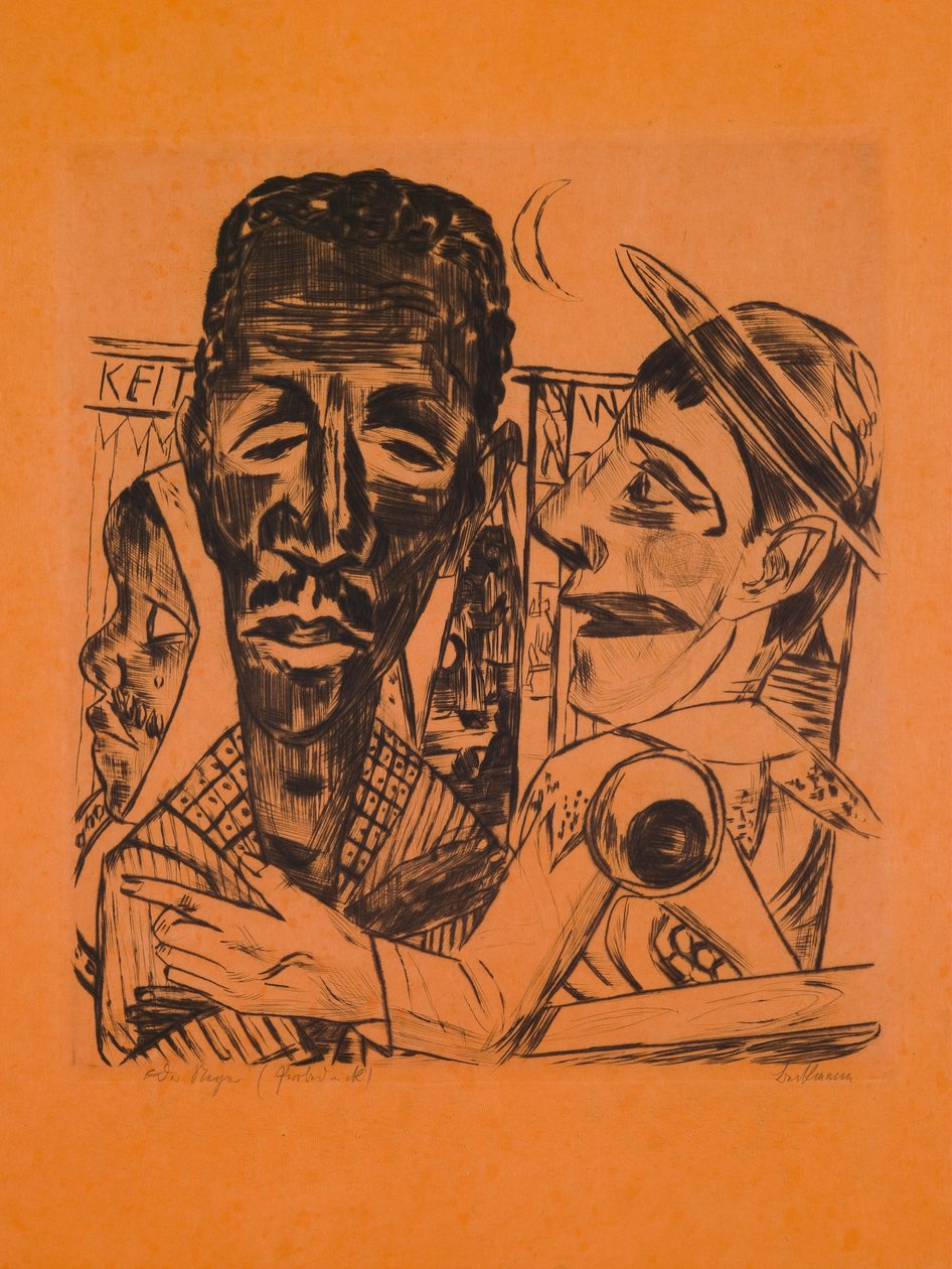 Le nègre, planche 6 du portfolio "Foire annuelle" - Max Beckmann