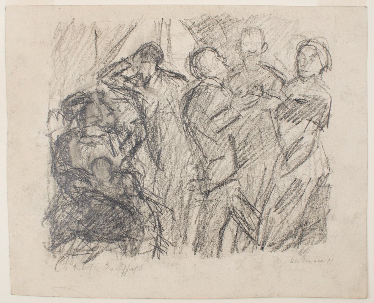au recto : Première esquisse pour la fête de la société - Max Beckmann