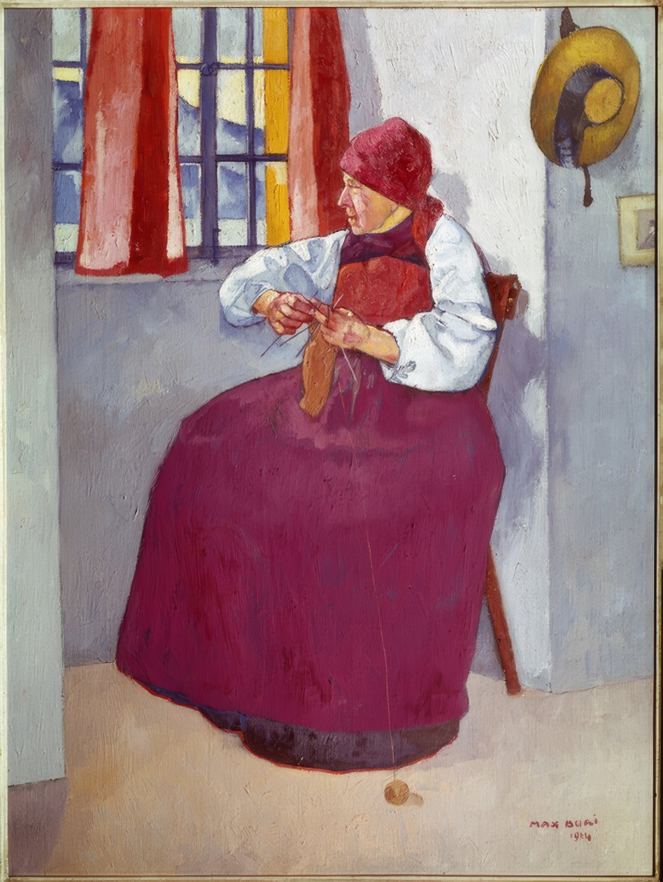 Femme qui tricote - Max Buri