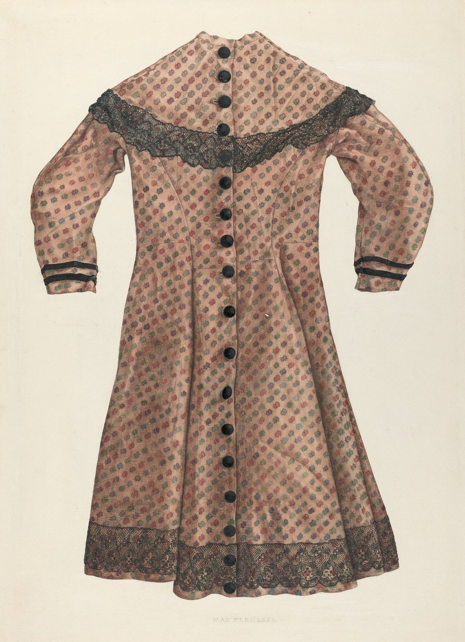 Robe de fille en challis, c. 1937 - Max Fernekes
