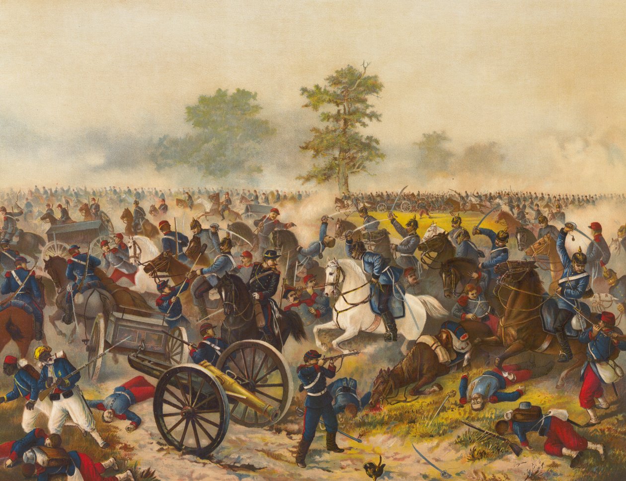 Attaque de la cavalerie allemande lors de la bataille de Worth - Max Henze-Dassau