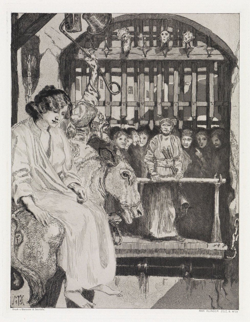 À la porte (Tente, Opus XIV, 2e partie, n° 23) - Max Klinger