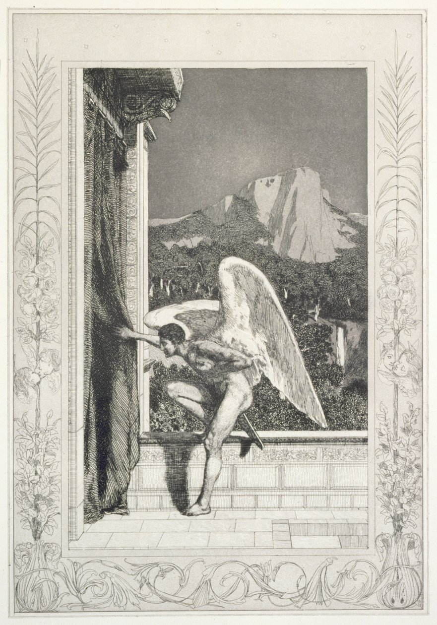 « L’arrivée d’Amor », planche n° 12 de la série « Cupidon et Psyché : Opus V » - Max Klinger